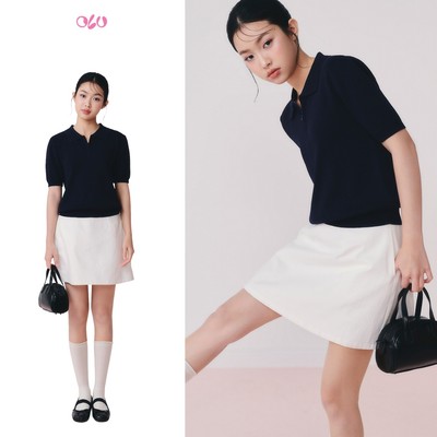Chân váy OLV chữ A dáng trơn đơn giản trẻ trung Cotton A Line Skirt nhiều màu phù hợp đi làm đi chơi