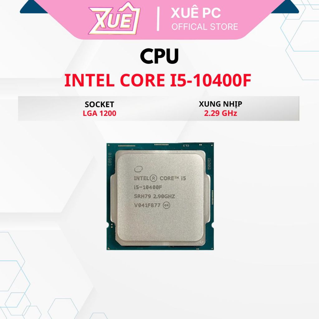 Bộ vi xử lý CPU INTEL Core I5 10400F Tray - Bảo hành 36 Tháng (New Full VAT)