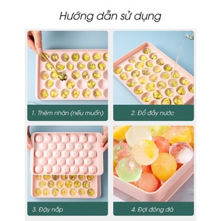 📛FREESHIP📛 COMBO 5 KHAY TRÒN 33 VIÊN LÀM ĐÁ, THẠCH