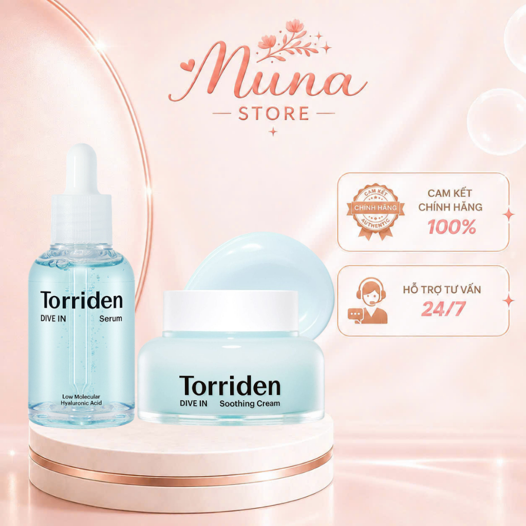 Serum  Torriden Dive-In 50ml/ Torriden Dive-In Soothing Cream 100ml...