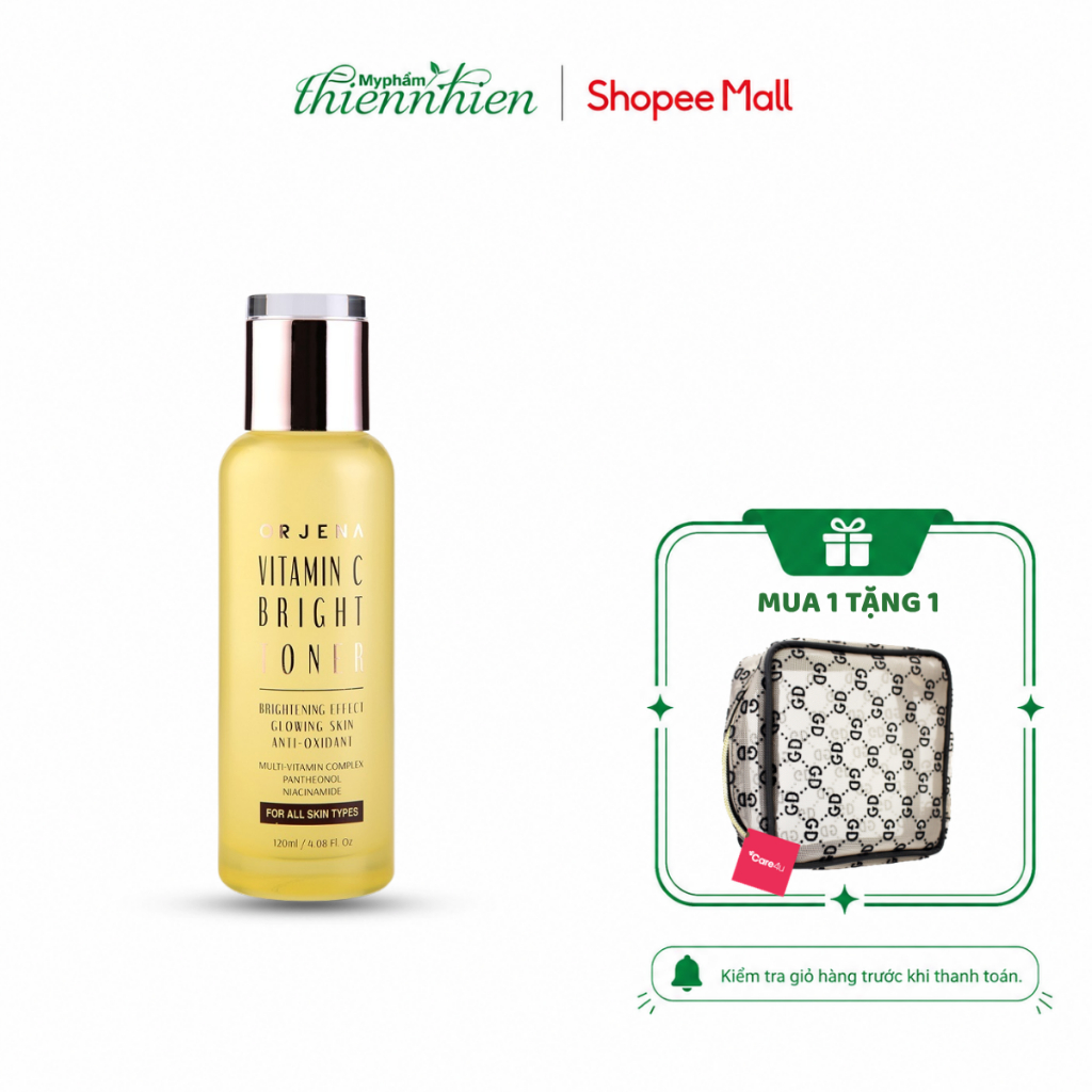 Nước Hoa Hồng Orjena Vitamin C 120ml – Toner Dưỡng Sáng Da, Cân Bằng pH, Cấp Ẩm, Giúp Da Mịn Màng