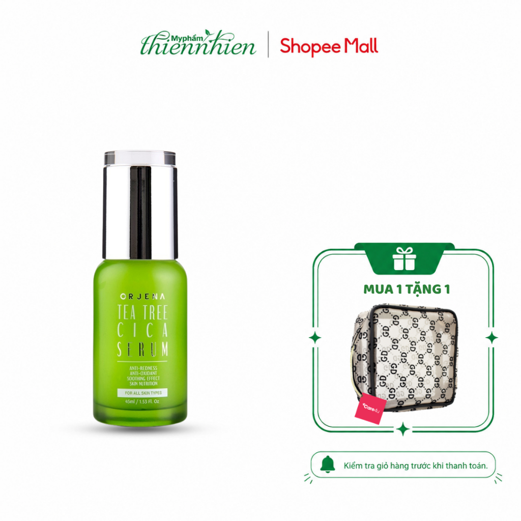 Tinh Chất Orjena Tràm Trà & Rau Má 45ml – Serum Làm Dịu Da, Hỗ Trợ Da Dầu Mụn, Phục Hồi Da