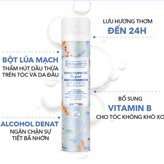 Dầu Gội Khô Evoluderm Giúp Làm Sạch Tóc, Làm Phồng Tóc Cấp Tốc