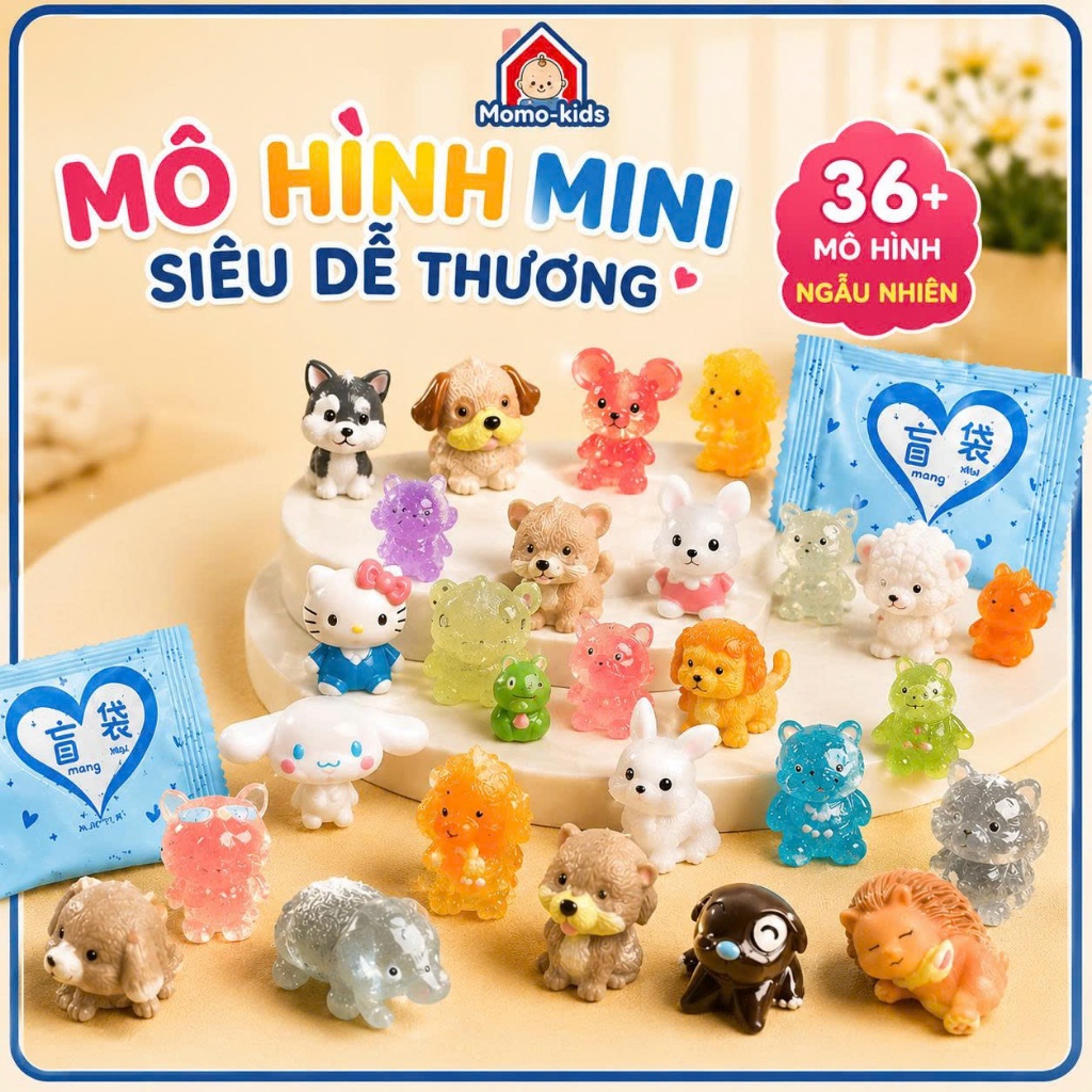 Set 50  (Tặng 5)túi mù nhân phẩm,kẹo mù bóc quà, túi mù giá rẻ, mô hình đồ chơi mini