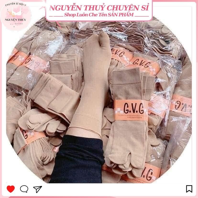 Set 10 đôi tất, vớ màu da GVG xỏ ngón siêu dai, dày dặn, chống nắng, ủ kem, giữ ấm, mềm mịn