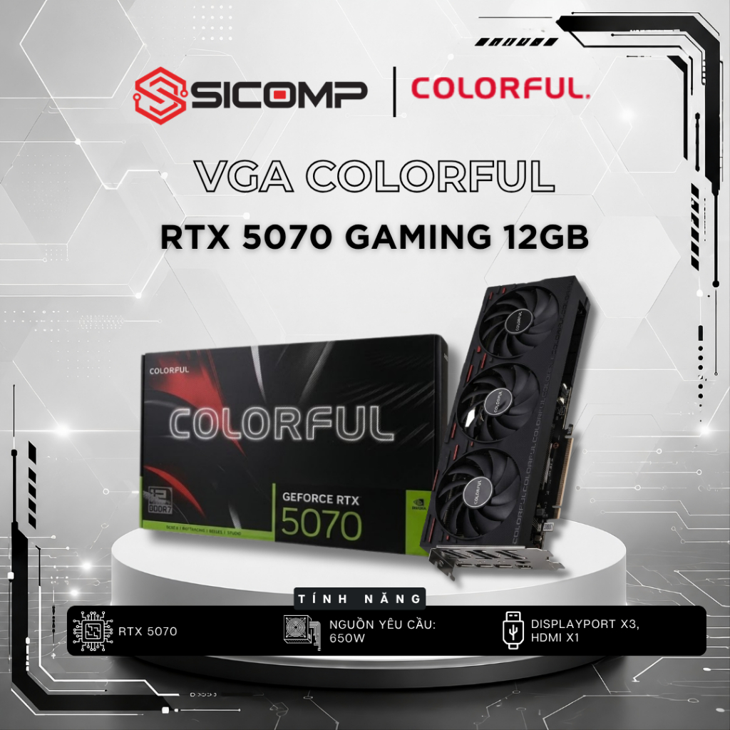 [FULL VAT] Colorful Geforce RTX 5070 Gaming 12GB-V, CHÍNH HÃNG, BH 3Y