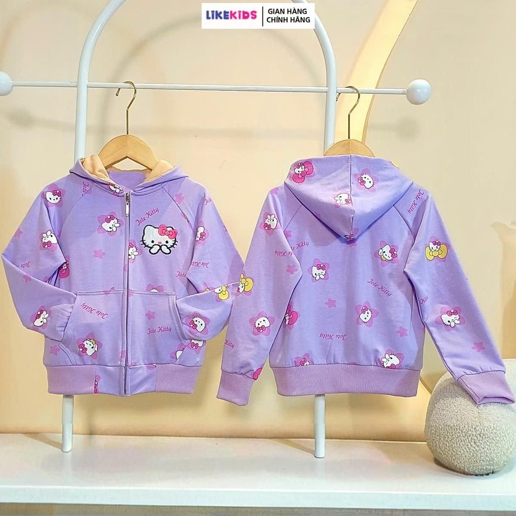 Áo KHOÁC LikeKids cho bé gái hoạ tiết KITTY NEW