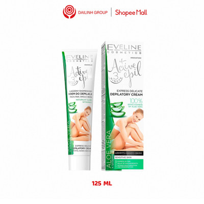 Kem Tẩy Lông Eveline Active Epil 125ml – Chiết Xuất Lô Hội, Làm Dịu Da, Tẩy Lông Hiệu Quả