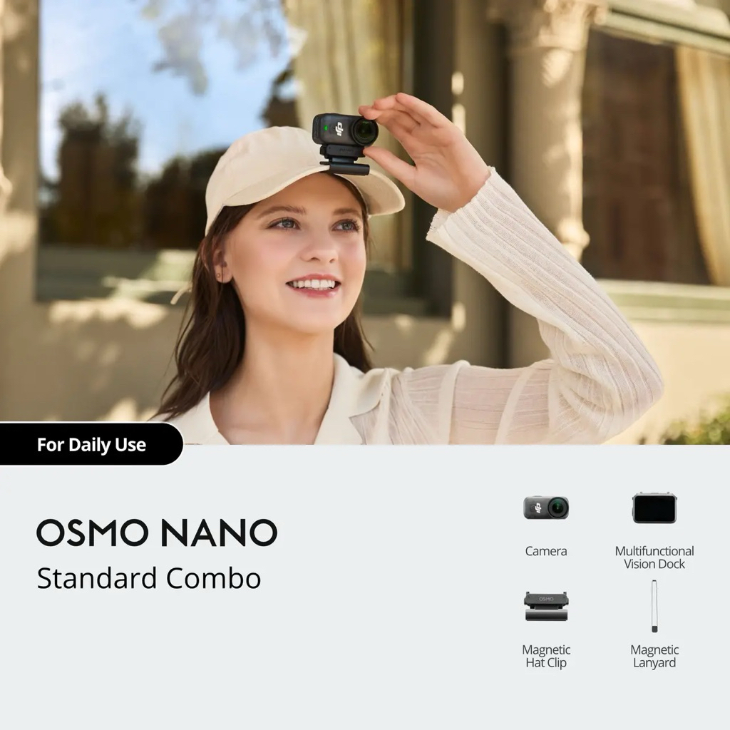 DJI Osmo Nano 128GB - Camera Đeo Thông Minh Siêu Nhỏ Gọn | AI Tracking | Bộ Nhớ Trong 128GB | Chính Hãng BH12T | BigBuy360 - bigbuy360.vn
