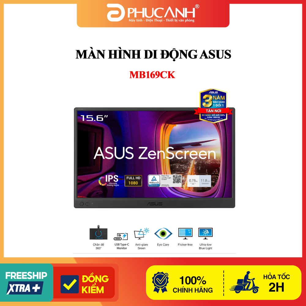 Màn hình di động Asus MB169CK (15.6Inch/ Full HD/ 5ms/ 250cd/m2/ IPS)