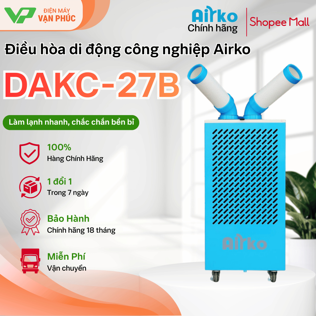 Máy lạnh di động công nghiệp Dorosin DAKC-27B - Làm mát hiệu quả cho nhà xưởng và không gian lớn