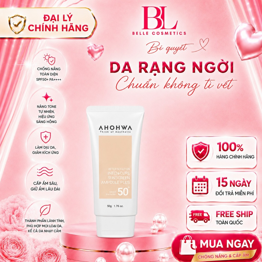 Kem Chống Nắng Phổ Rộng AHOHWA Mild Sun Cream SPF50+ PA++++ Tuýp 50g