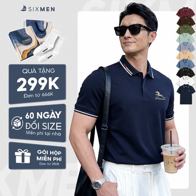 Áo polo nam cao cấp MÃ ĐÁO THÀNH CÔNG [Tặng Hộp Gói Quà] Vải cá sấu FeelMax thoáng mát - SIXMEN