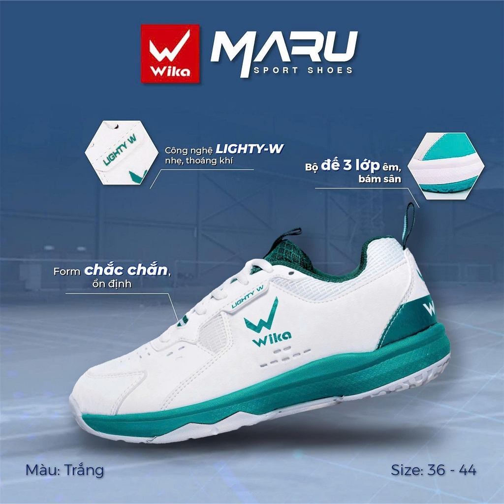 Giày Wika Maru Chính Hãng, Giày Cầu Lông Nam Nữ Ôm Chân