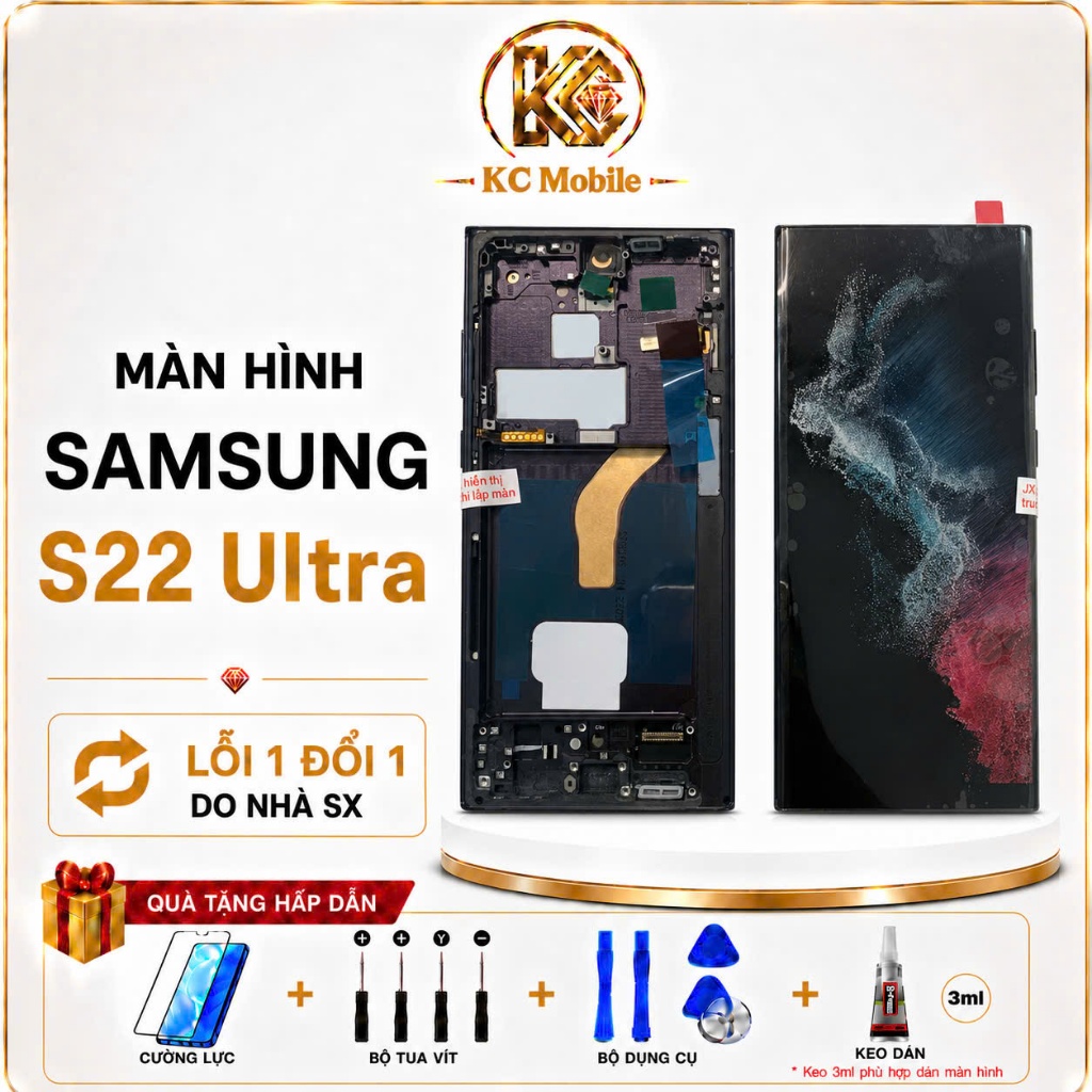 Màn hình samsung S22 ULTRA - Cảm Ứng Nguyên Bộ Thay Thế Chất Lượng Cao