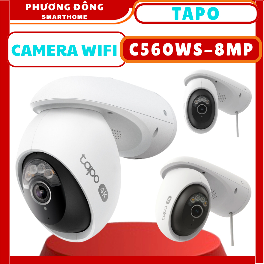 CAMERA WIFI NGOÀI TRỜI TAPO C560WS 8MP - CAMERA TOÀN CẢNH 360 ĐỘ, MÀU ĐÊM, ĐÀM THOẠI, NHẬN DIỆN NGƯỜ