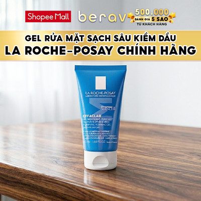 [MINISIZE] Gel Rửa Mặt Tạo Bọt Làm Sạch Dành Cho Da Dầu Nhạy Cảm La Roche Posay Effaclar Gel 50ML