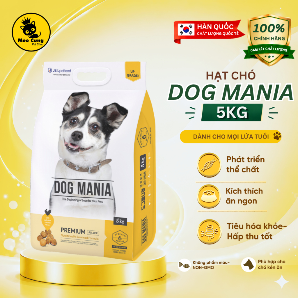 [5KG] HẠT DOG MANIA PREMIUM CHO CHÓ MỌI LỨA TUỔI
