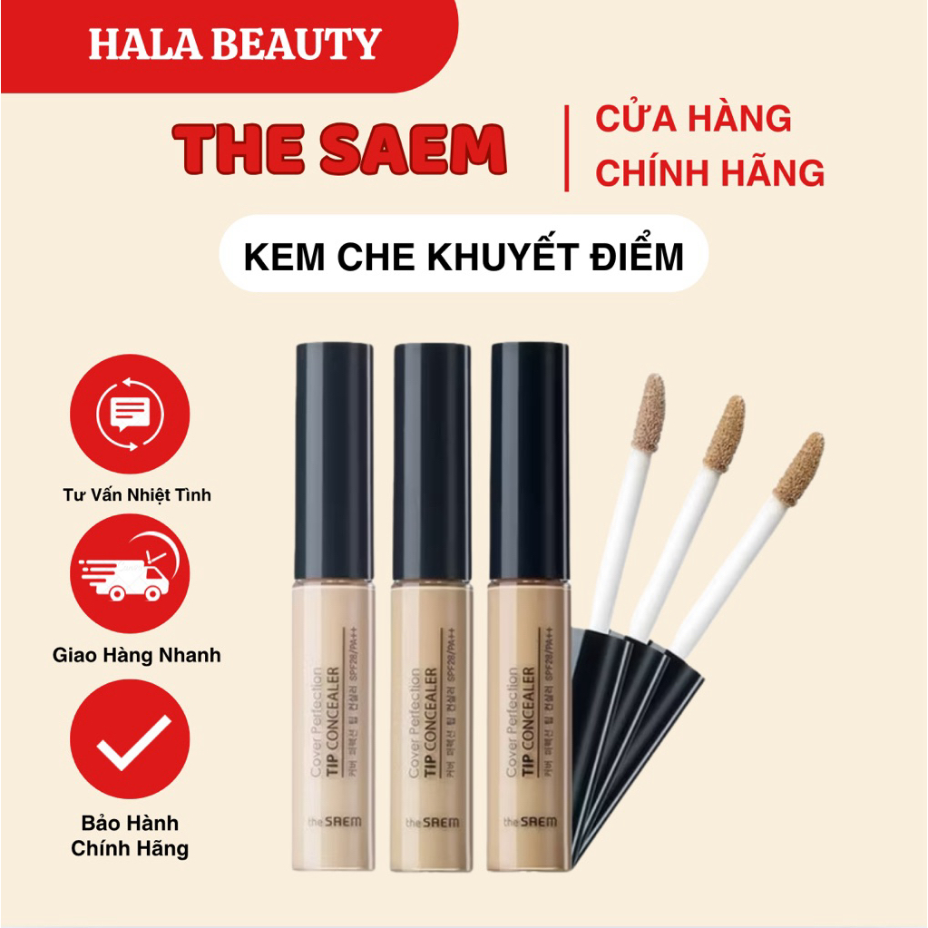 [THE SAEM] Che Khuyết Điểm The Saem Cover Perfection Tip Concealer