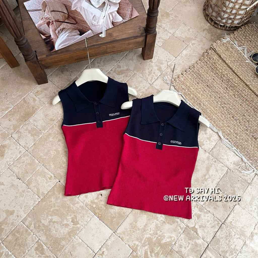 Áo Len Mongtoghi Sát Nách Cổ Bẻ Miumiu