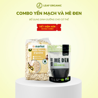 Combo Yến mạch hữu cơ Markal 500g và Mè đen hữu cơ C'Lavie 200g