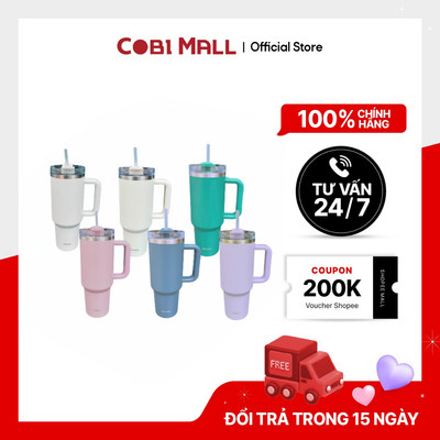 Ly Giữ Nhiệt Cầm Tay Cobi Home 4 Màu Vàng/ Hồng/ Tím/ Bạc Hà 1180ml Cao Cấp