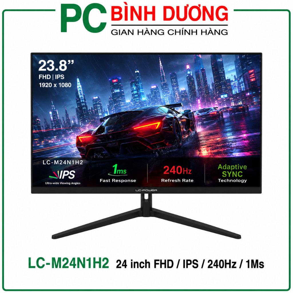 Màn Hình LC-POWER LC-M24N1H2 24inch FHD IPS 240Hz 1ms