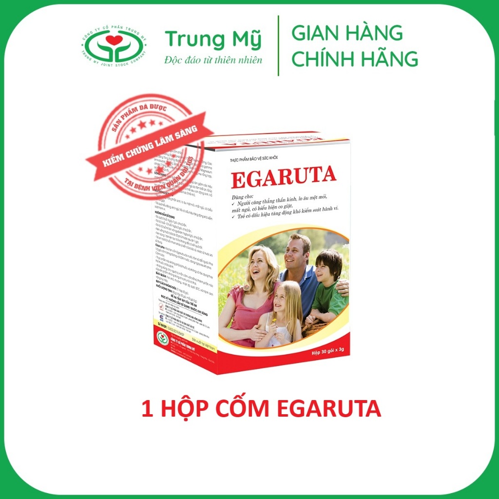 1 hộp cốm Egaruta (màu đỏ) giúp trẻ nhỏ giảm hiếu động, tăng tập trung chú ý, ngủ ngon hơn