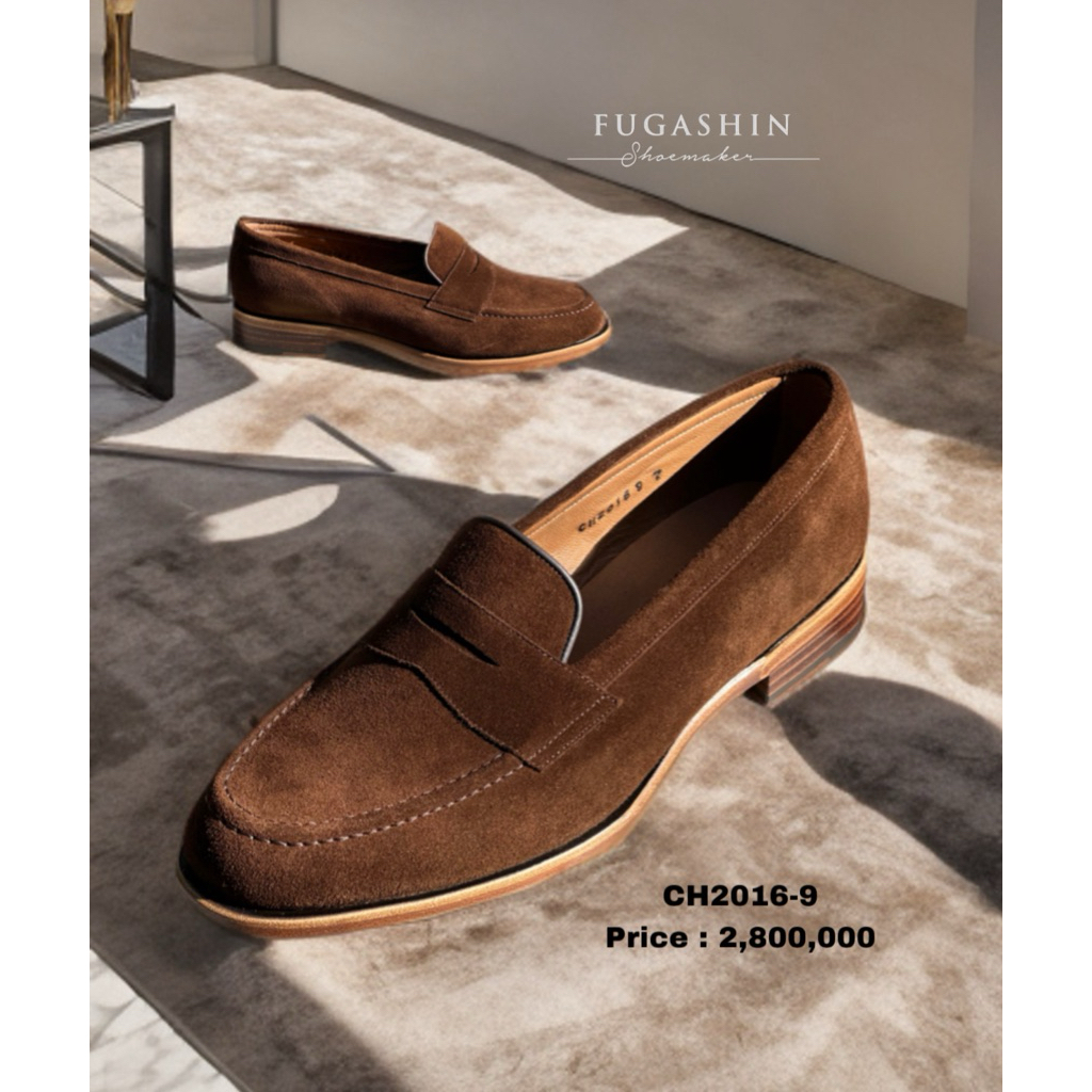 Giày tây nam da bò kiểu Penny Loafers CH2016-9 [ FUGASHIN ]