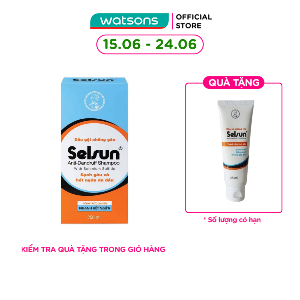 Dầu Gội Selsun Sạch Gàu Anti-Dandruff Shampoo 250ml
