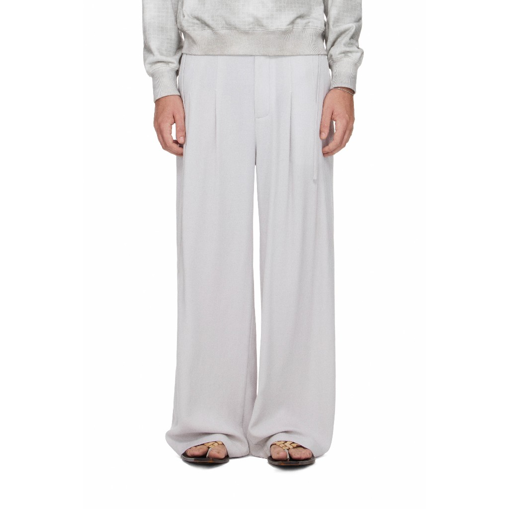 Quần Linen Ống Suông Nam Màu Xám - BEUTER® MS LINEN STRAIGHT PANTS - GREY