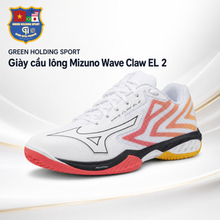Giày Cầu Lông Mizuno Wave Claw El 2 - Mẫu Unisex Chính Hãng, Công Nghệ Wave Plate Ổn Định, Di Chuyển Linh Hoạt, Siêu Bám