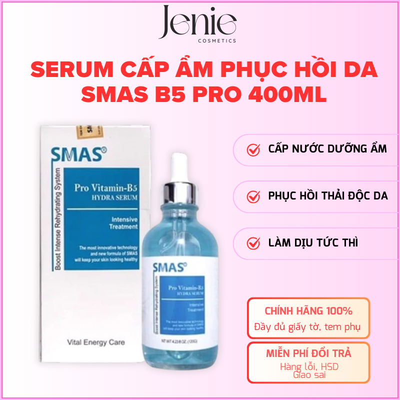 Serum Smas b5 cấp ẩm, phục hồi da SMAS Pro Vitamin B5 Hydra Serum 120ml