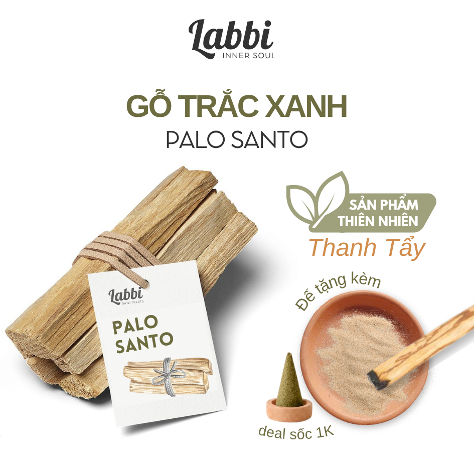 [Labbi] Palo Santo - Gỗ trắc xanh - Gỗ thánh Peru, xông nhà thanh lọc không gian
