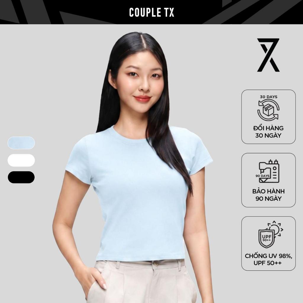 Áo Thun Nữ Couple TX Vải Rib Co Giãn Form Slim Boxy WTS 2521