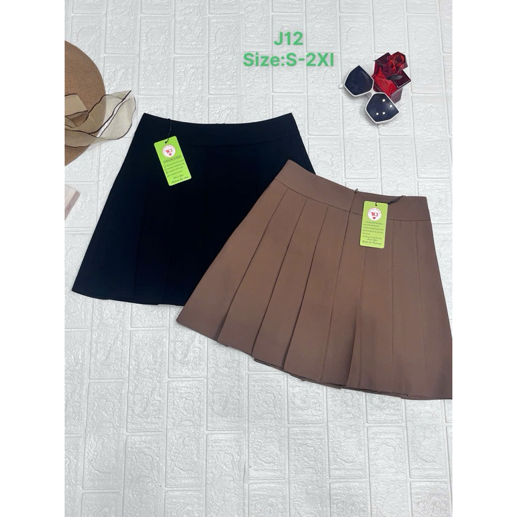 Chân vây vải xếp ly xoè ngắn, J12, S-2Xl