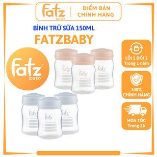 Bình trữ sữa FATZ BABY FB0120N 150ML, có cổ rộng, chất liệu PP an toàn (có nắp rời để gắn núm ty)