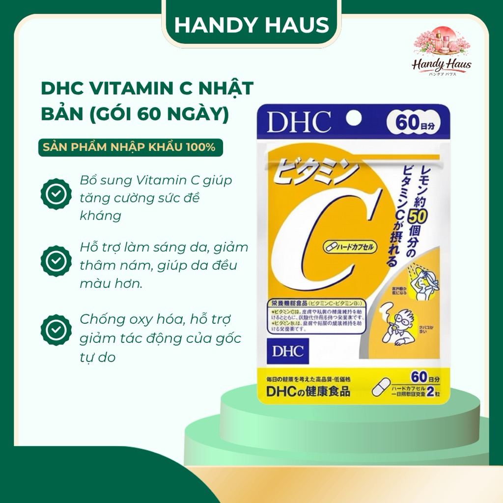 DHC Vitamin C 1000mg – Gói 60 ngày (120 viên)