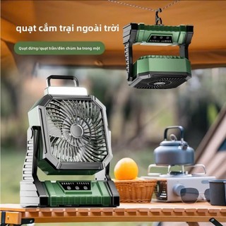 [PIN CHUẨN] Quạt Cắm Trại Dã Ngoại Tích Điện công suất lớn