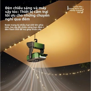 [PIN CHUẨN] Quạt Cắm Trại Dã Ngoại Tích Điện công suất lớn