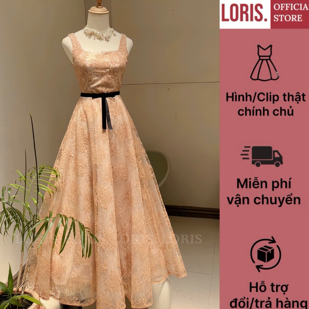 LORIS - Peony Dress, Đầm ren dáng dài đi tiệc