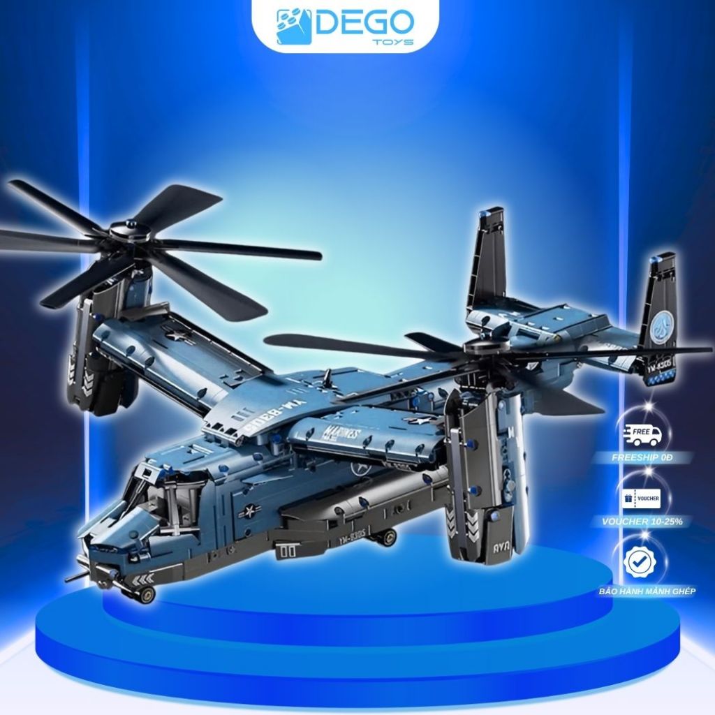 Mô hình lắp ráp Máy bay quân sự SKU 99915 siêu to , đồ chơi lắp ráp máy bay chiến đấu -  Dego Toys