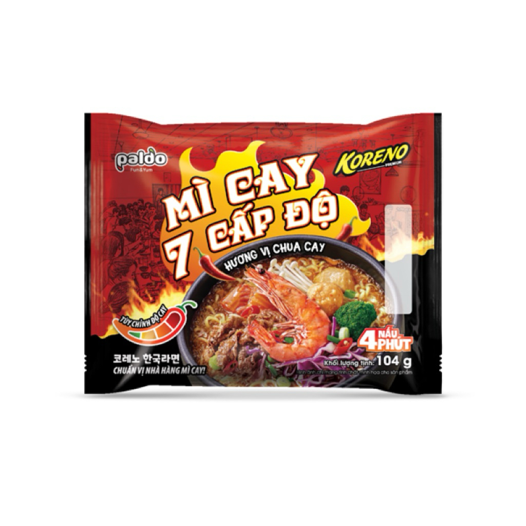Mì cay 7 cấp độ Koreno Premium (hương vị chua cay)