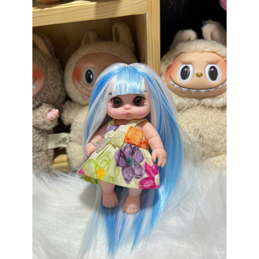 Doll 5inch gái mix màu(tặng kèm vòng tay kẹp tóc)