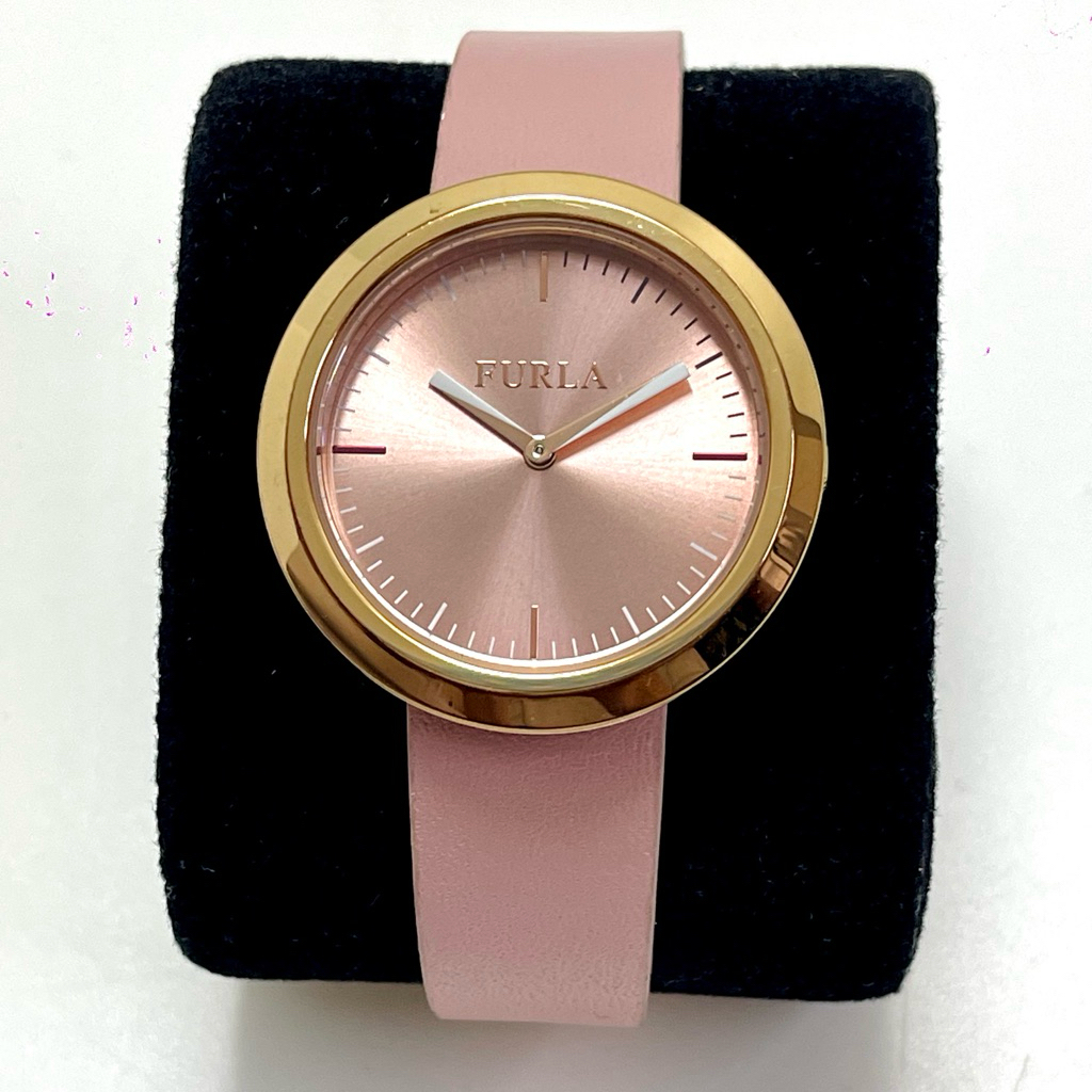 Đồng hồ nữ hiệu FURLA mạ vàng hồng PVD cao cấp mới 99% 34mm - Thụy Sỹ, Chính hãng [2HAND]