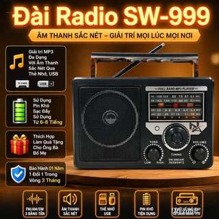 Đài  chuyên dụng Sw-888/999uar Kết Hợp Nghe Nhạc, Nghe Đài Thay Thế Radio Cổ Điển