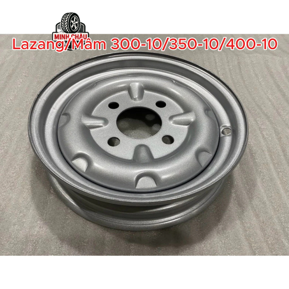 Lazang Mâm 300-10/350-10/400-10 – Tâm Lỗ Ốc 7x10cm – Lắp Săm Lốp 300-10/350-10/400-10 Cho Xe Ba Bánh