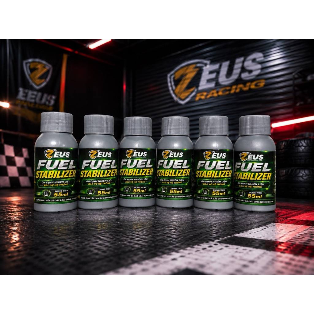 Phụ Gia nhiên liệu Zeus Ổn Đị Xăng Zeus Fuel Stabilizer 55ml Cho Xăng E5 E10 , Bảo Vệ Hệ Thống Nhiên