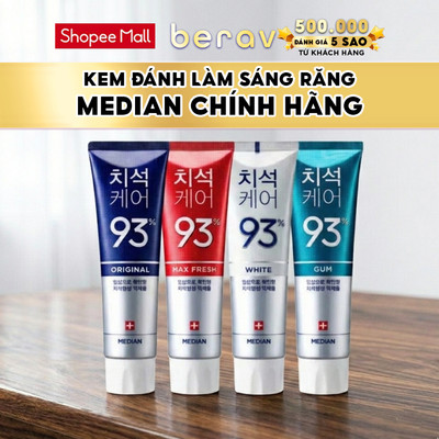 Kem Đánh Răng Median Trắng Răng, Loại Bỏ Mùi Hôi, Chống Sưng Nướu Dental IQ 93% 120g