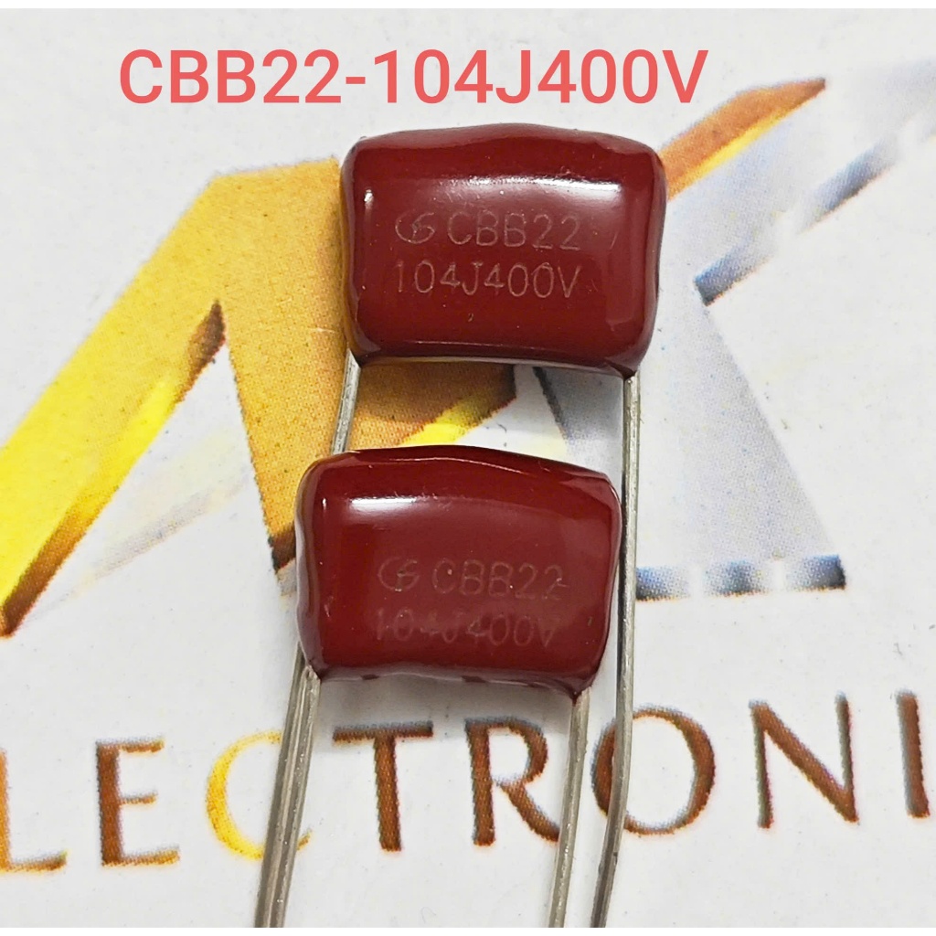 (Combo 10 con) Tụ CBB22 104J 400V 104J400V 400V104J 1.0uF khoảng cách chân 10mm
